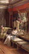 Sir Lawrence Alma-Tadema,OM.RA,RWS Vain Courtship oil on canvas